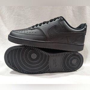 Nike Court All-Black Low-Top Leather Sneakers